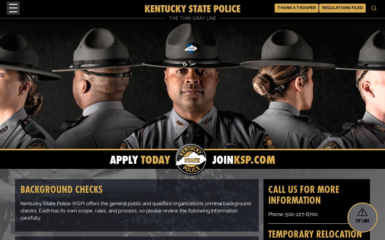 McCreary County criminal history Kentucky State Police background check channels
