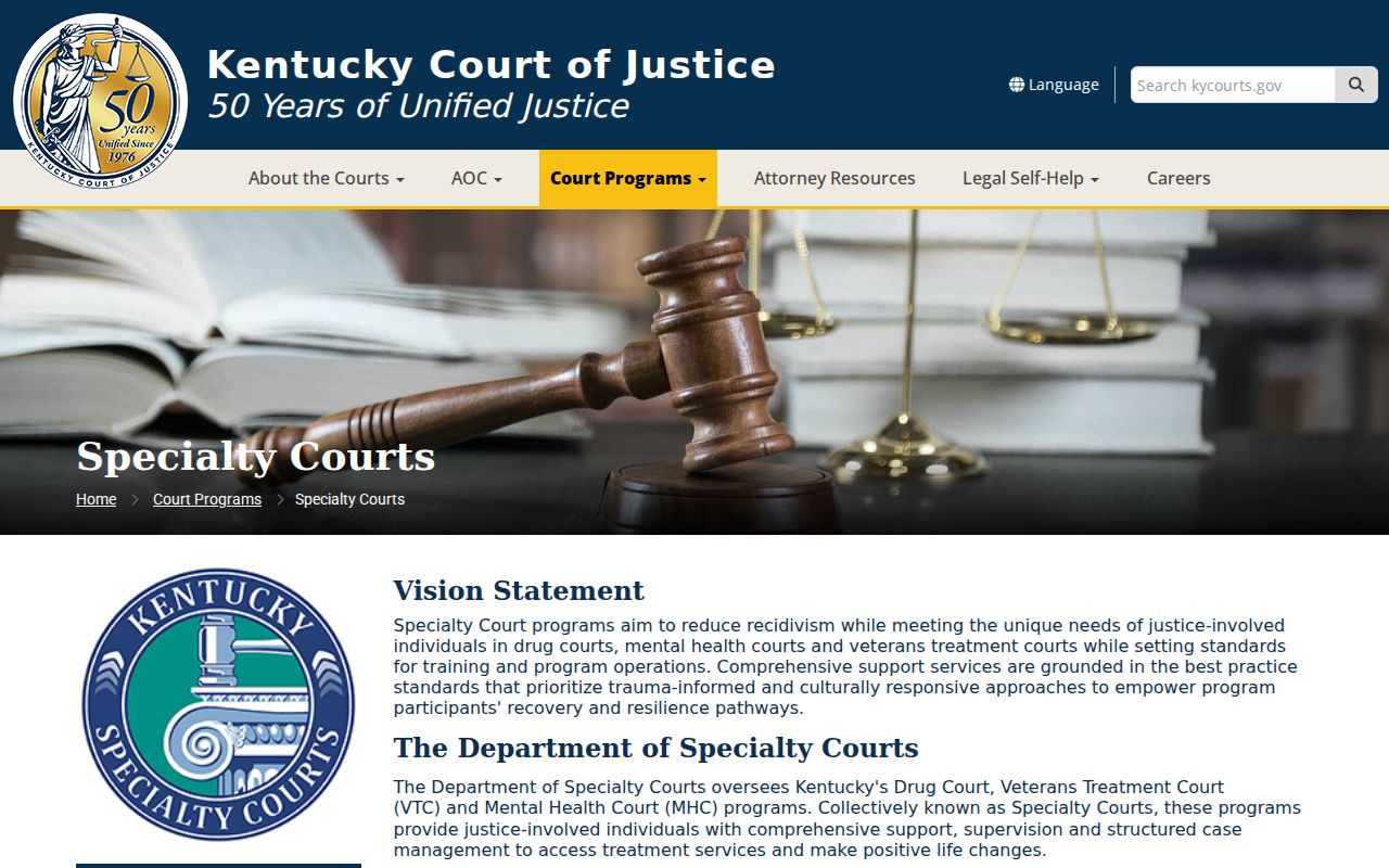 McCreary County criminal court case specialty court information