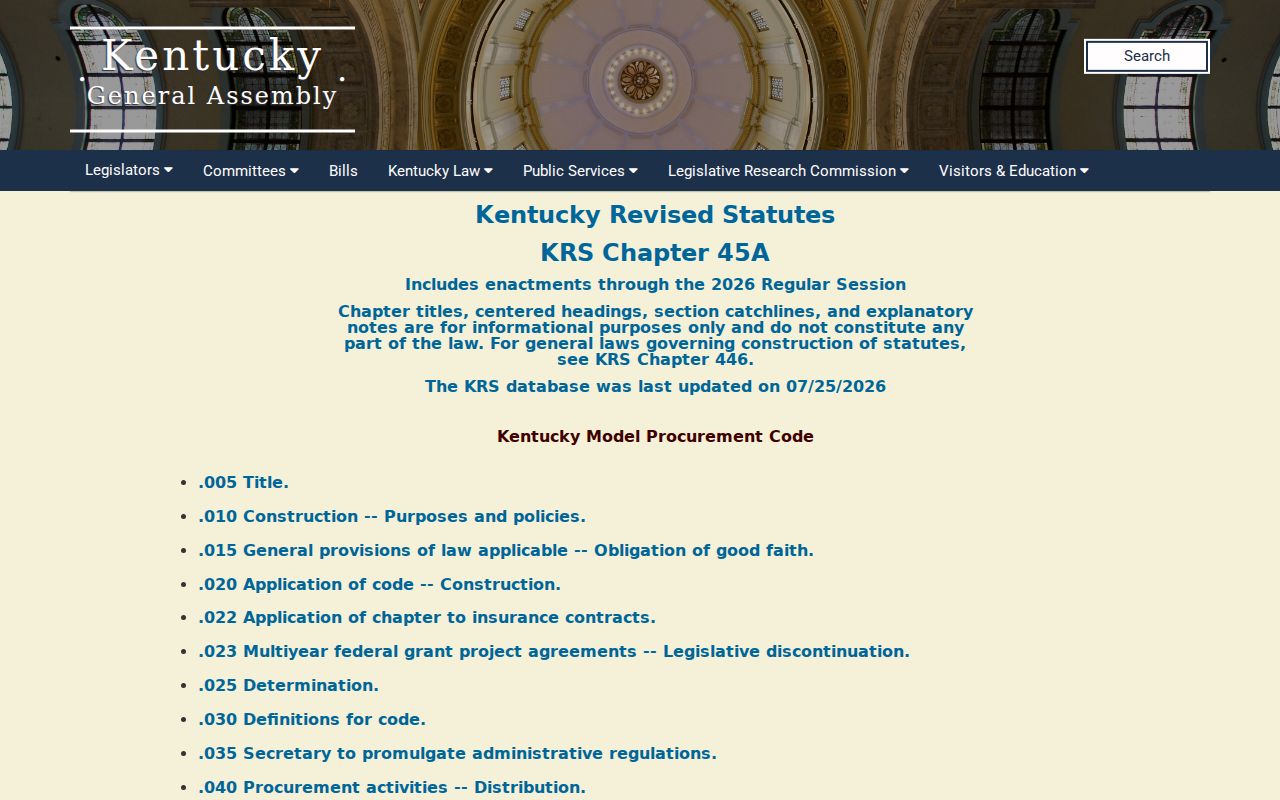 Kentucky Open Records Act source for Stearns public record requests